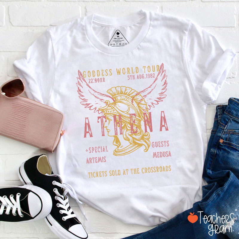 Athena Goddess World Tour Teacher T-Shirt