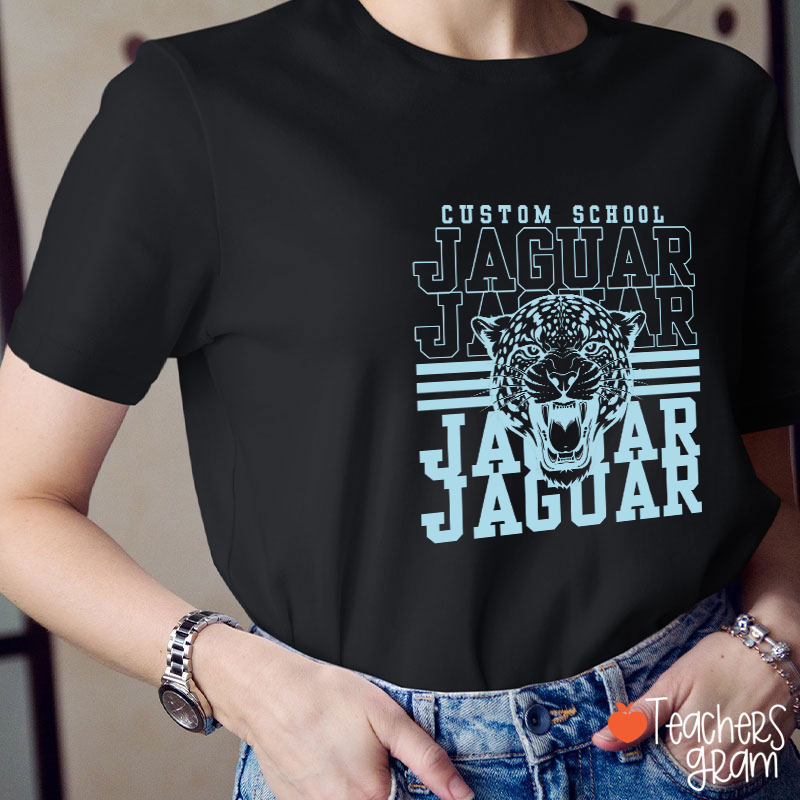 Personalized Mascot And School Name Spirit Teacher T-Shirt