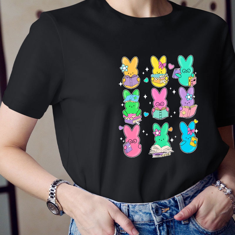 Reading Bunny Teacher T-Shirt
