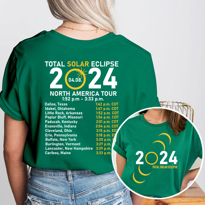 Total Solar Eclipse Teacher Two Sided T-Shirt