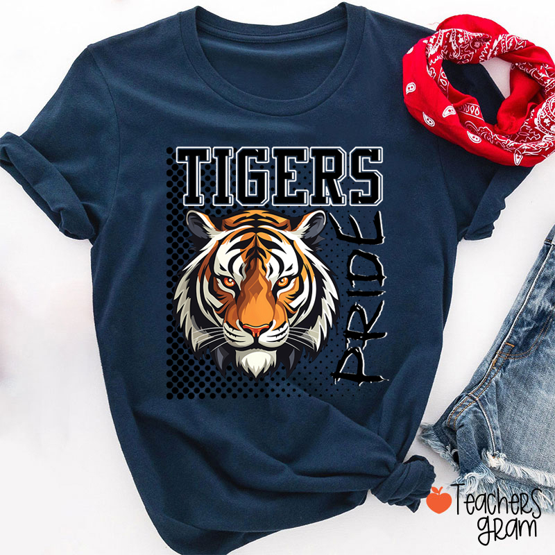 Personalized Colorful Mascot Pride Teacher T-Shirt