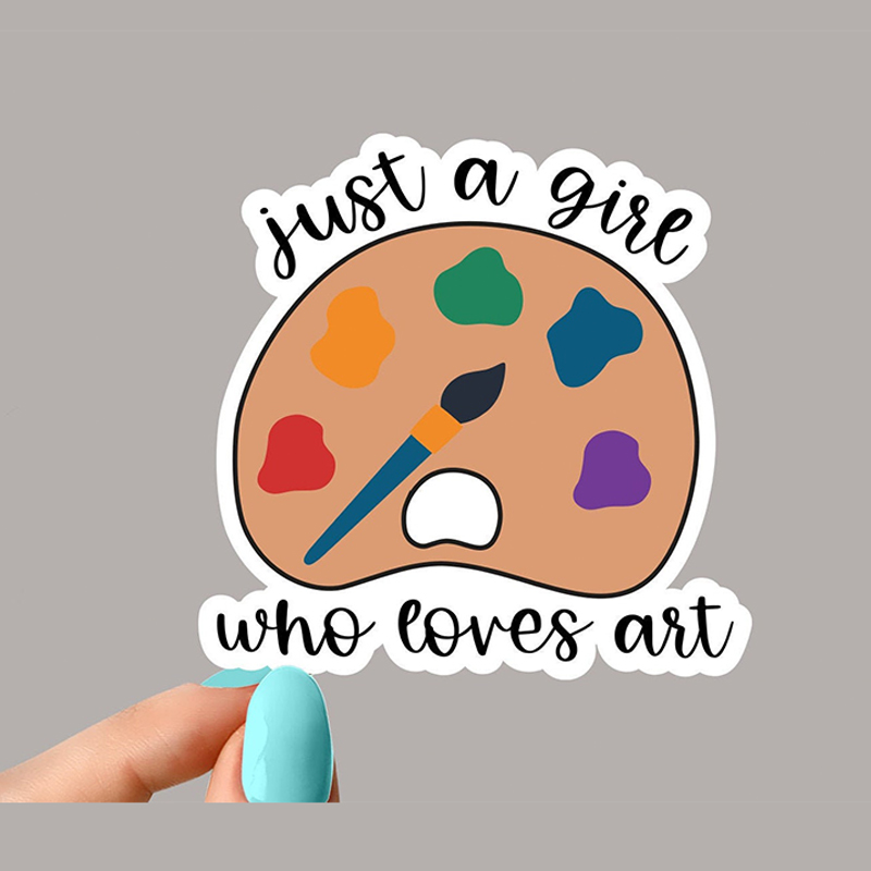 Just A Girl Who Loves Art Teacher Stickers