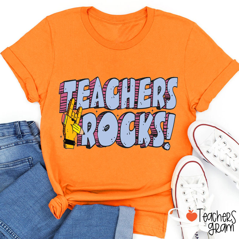 Personalized Grade Rocks Back To School Teacher T-Shirt