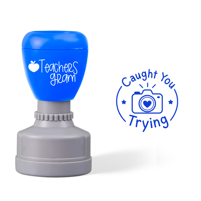 Caught You Trying Teacher Stamp
