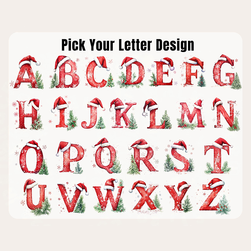 Personalized Name And Initials Snowflake Santa Hat Teacher T-Shirt