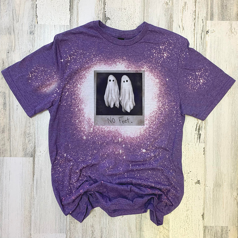 No Feet Horror Ghost Teacher Printed T-Shirt