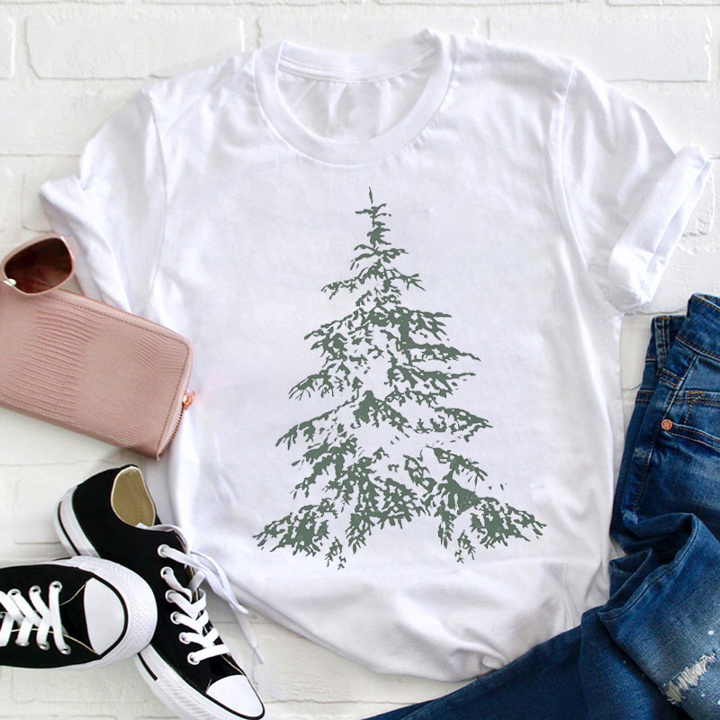 Winter Christmas Tree Teacher T-Shirt