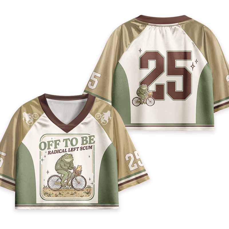 Off To Be Radical Left Scum Teacher Crop Jersey