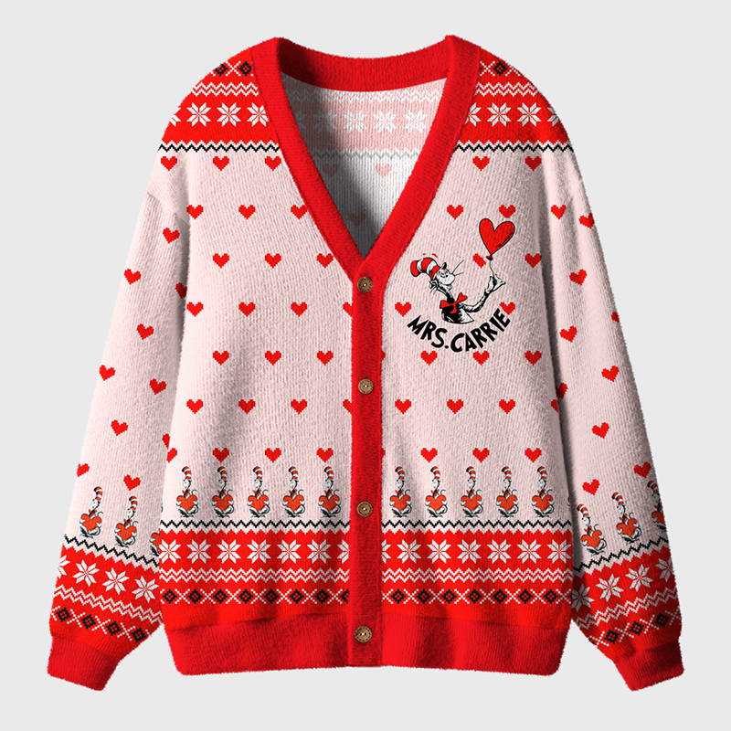 Children's Books Valentine's Day Teacher Ugly Cardigan Sweaters