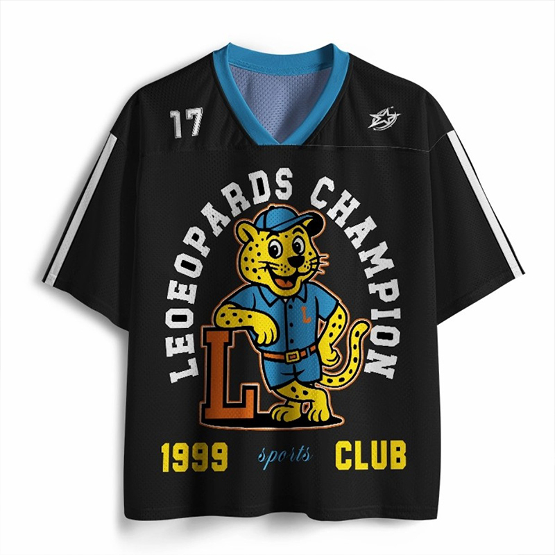 Personalized Leopard Champion Teacher Mesh Jersey