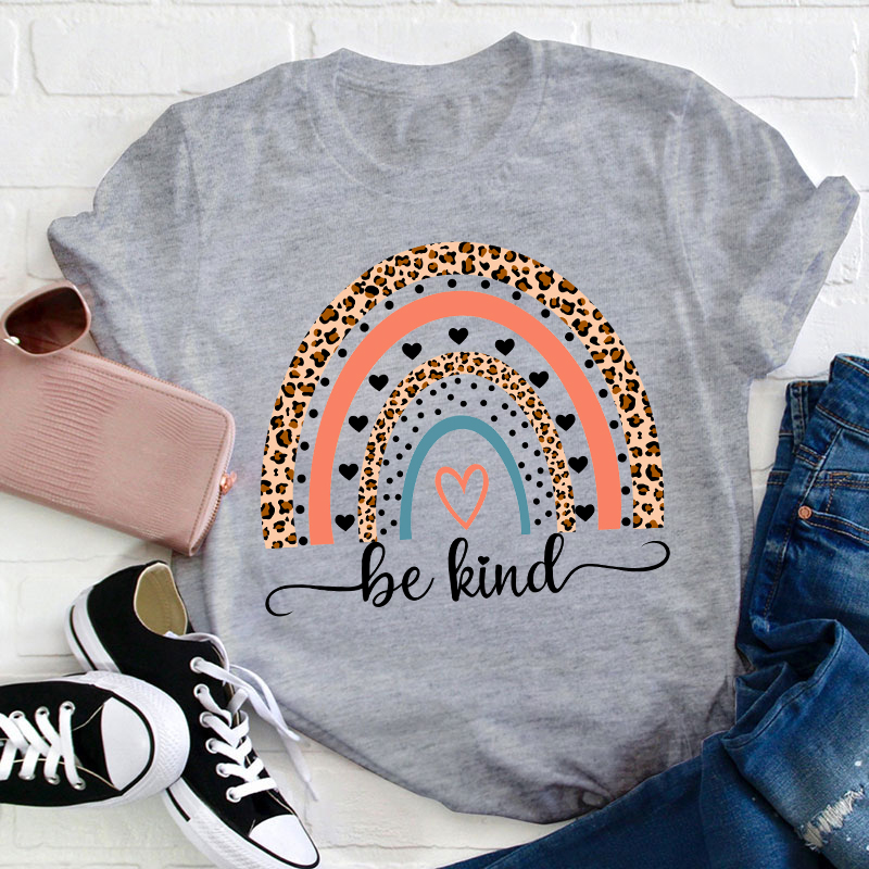 Be Kind Rainbow Teacher T-Shirt