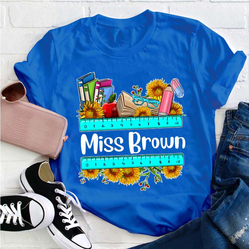 Personalized Name Happy Teaching Teacher T-Shirt