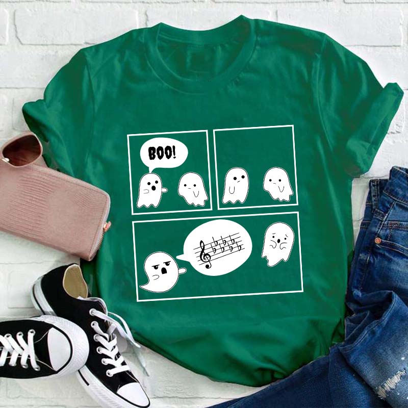 Cute Ghosts Boo Teacher T-Shirt