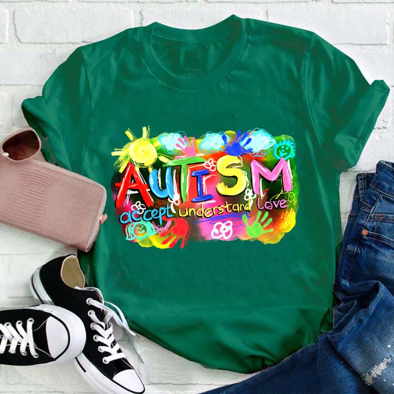 Autism Accept Understand Love Teacher T-Shirt