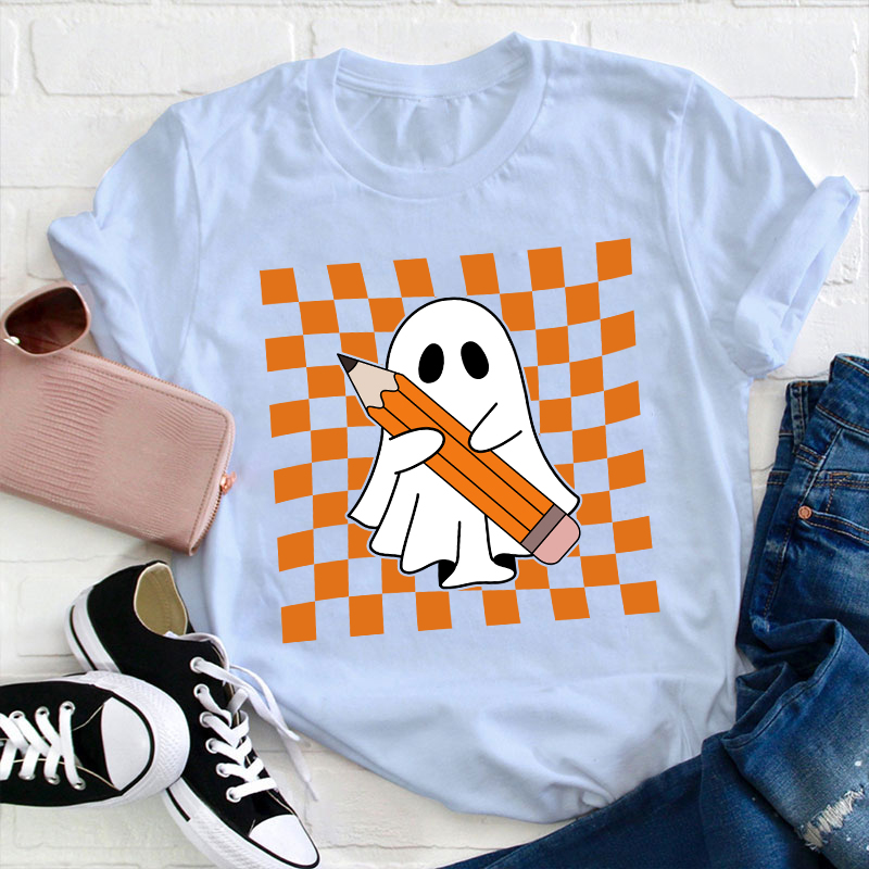 Cute Ghost Love Studying Teacher T-Shirt