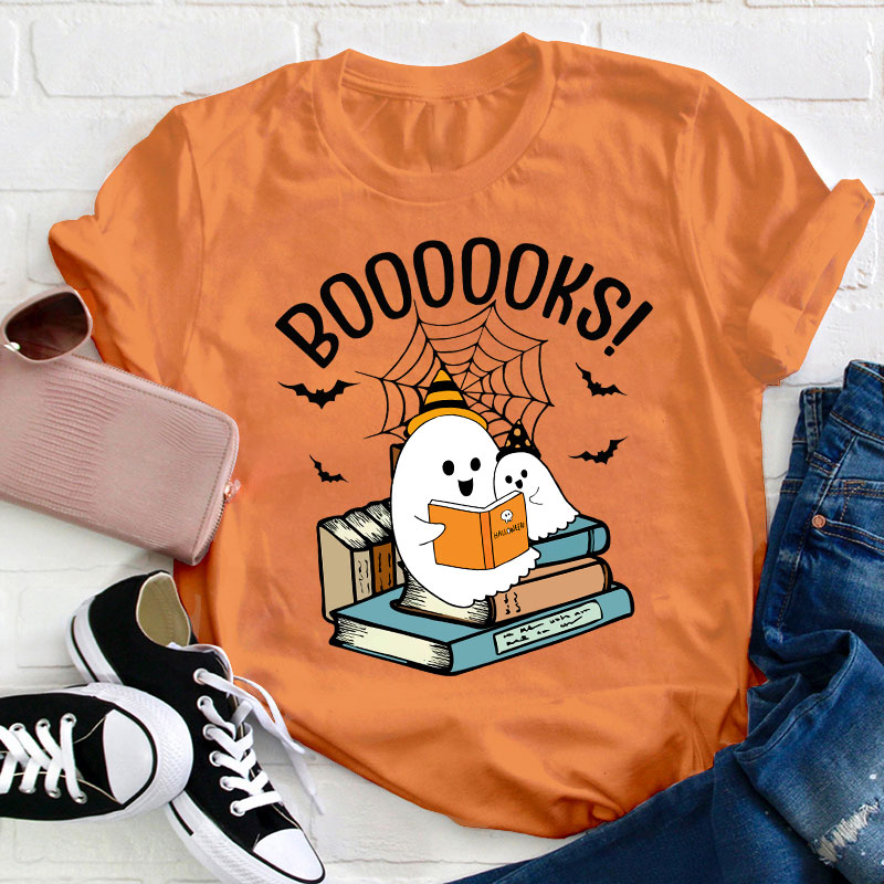 Halloween Boooooks Teacher T-Shirt