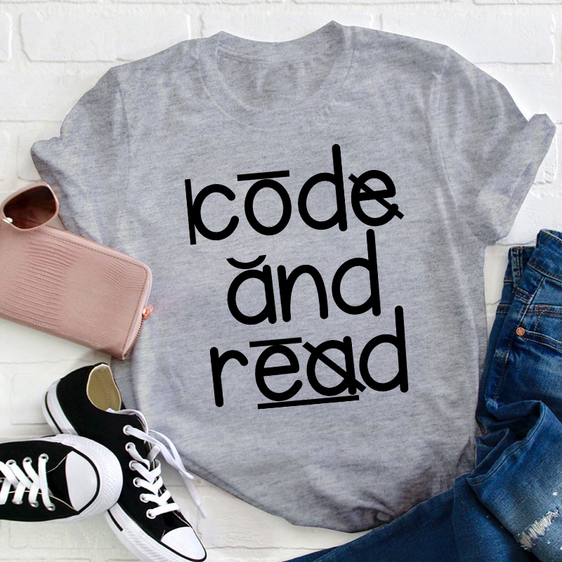 Code And Read Teacher T-Shirt