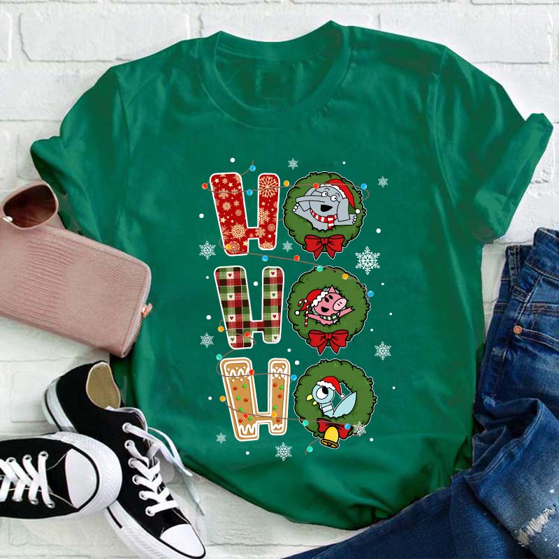 Ho Ho Ho Happy Christmas Teacher T-Shirt