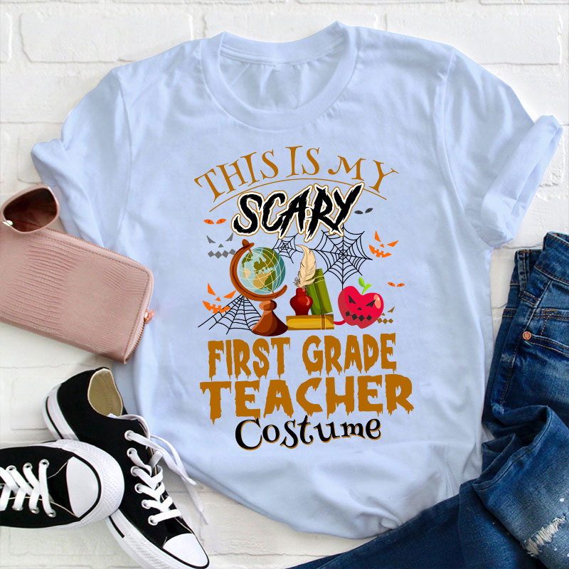 Personalized Grade This Is My Scary Costume Teacher T-Shirt