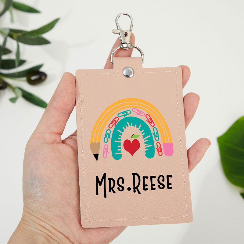 Personalized Teacher Life Teacher Badge Holder