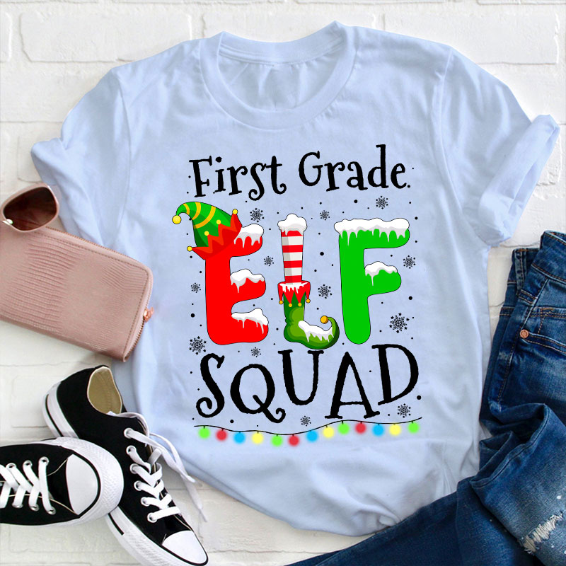 Personalized Elf Squad Teacher T-Shirt