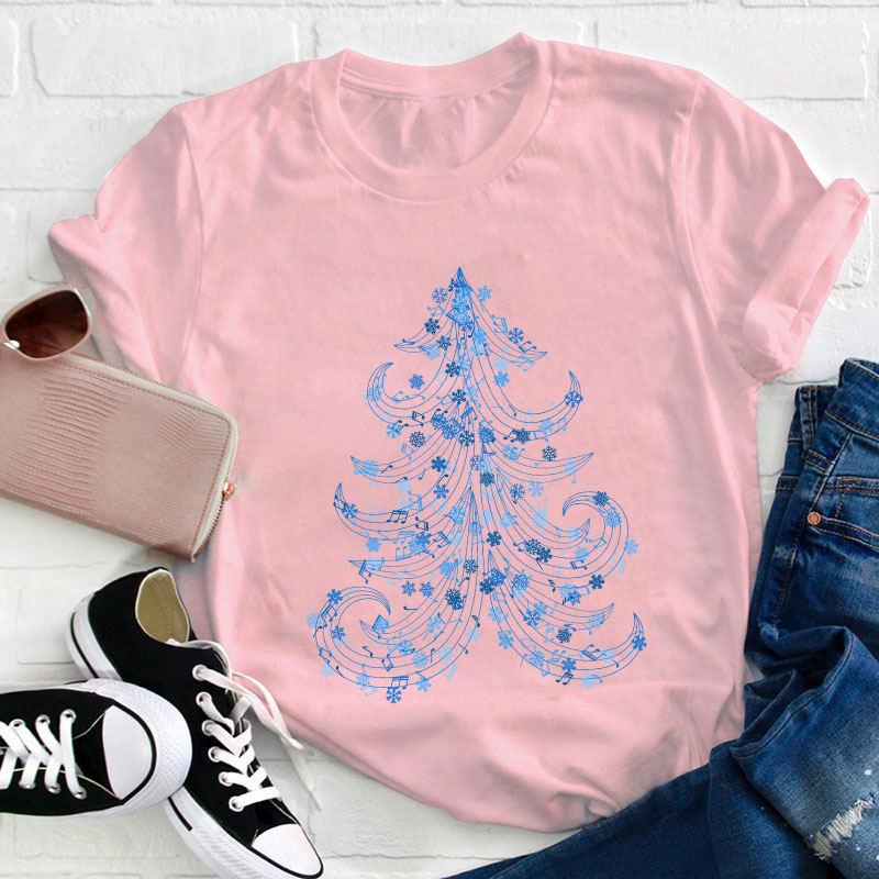 Music Note Christmas Teacher T-Shirt