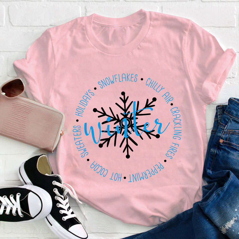 Winter Snowflake Teacher T-Shirt