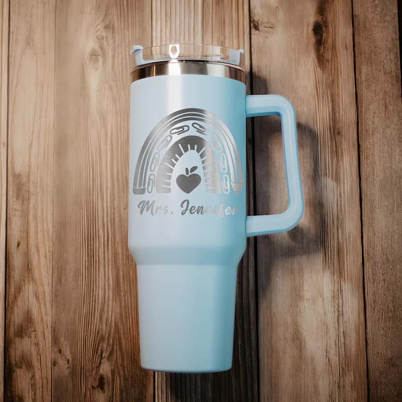 Personalized Cute Teaching Elements Teacher 40oz Stanley Tumbler