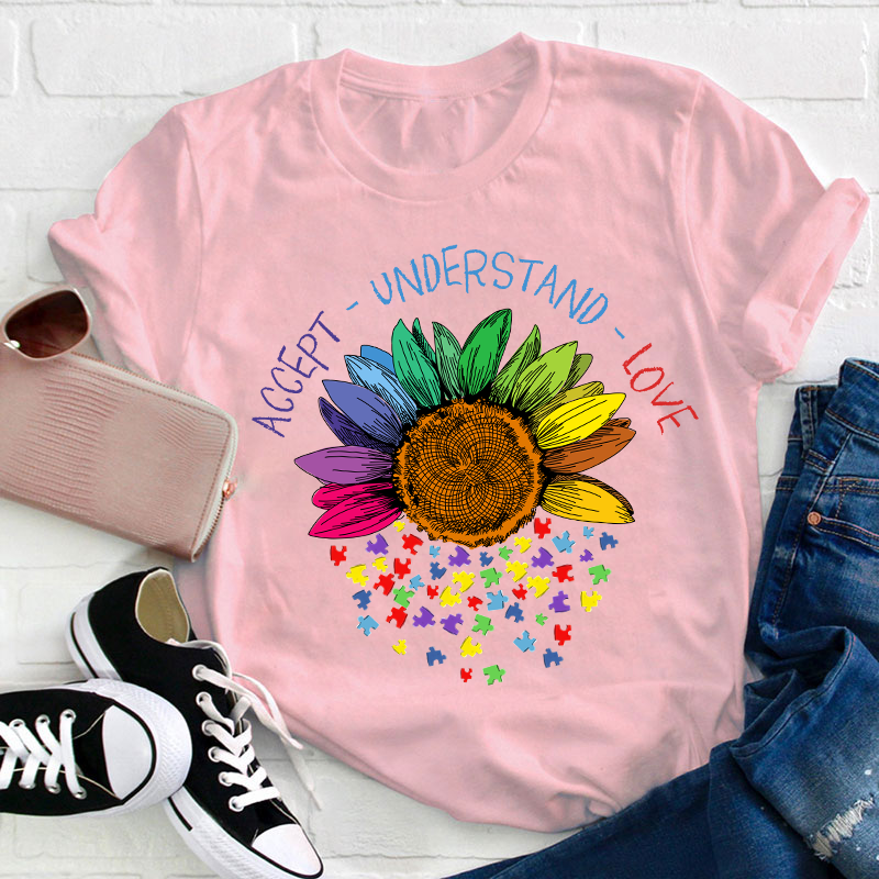 Accept Understand Love Teacher T-Shirt