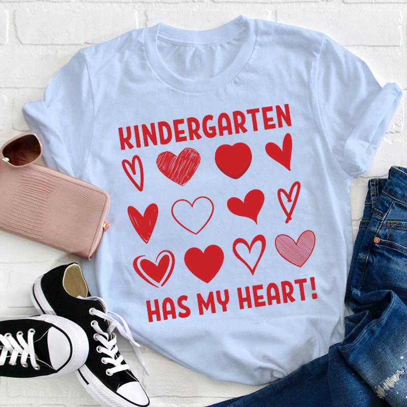 Personalized Grade Has My Heart Teacher T-Shirt