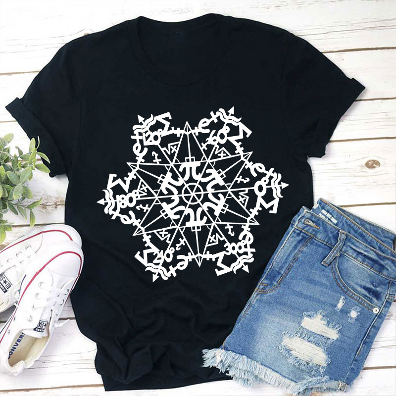 Pi Snowflakes Teacher T-Shirt Sale-Teachersgram