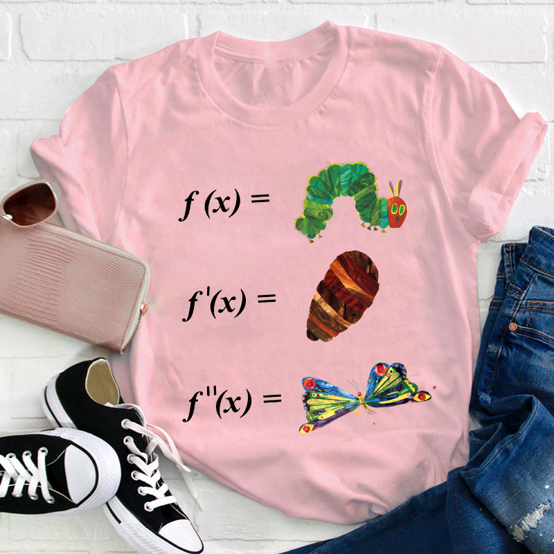 Math and Caterpillar Teacher T-Shirt