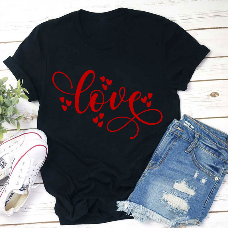 Love Love Heart Teacher T-Shirt