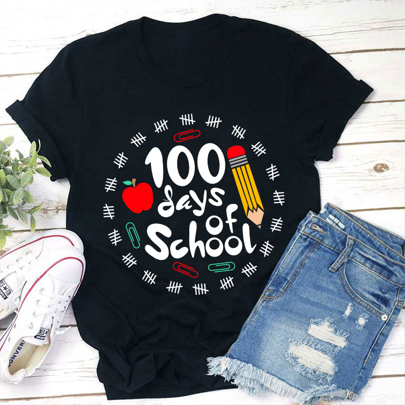 100 Days Of School Teacher T-Shirt