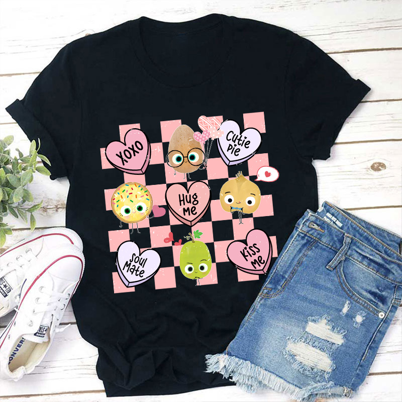 Xoxo Hug Me Kiss Me Teacher T-Shirt