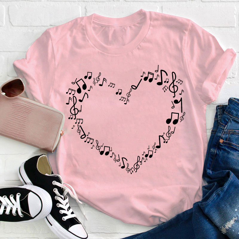 Music Heart Teacher T-Shirt