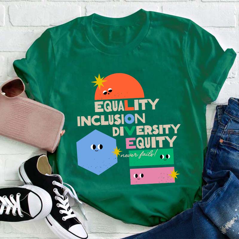 Equality Inclusion Diversity Equality Teacher T-Shirt