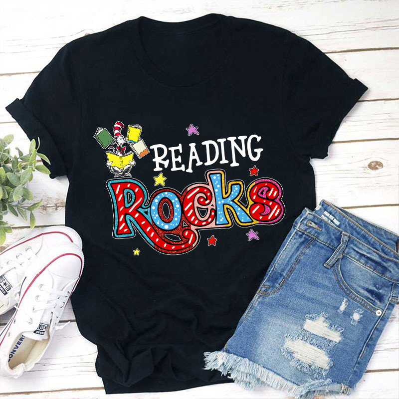 Reading Rocks Teacher T-Shirt