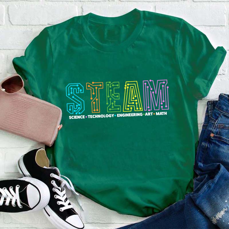 STEAM Science Technology Engineering Art Math Teacher T-Shirt