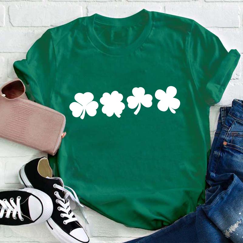 Shamrock Lucky Teacher T-Shirt Sale-Teachersgram