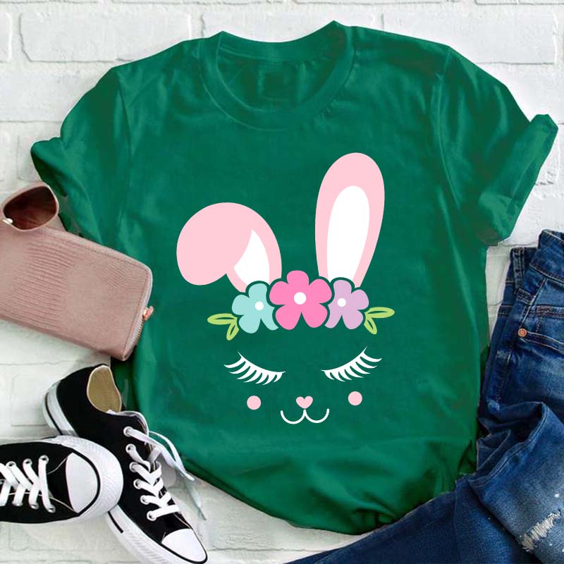Bunny Face Teacher T-Shirt