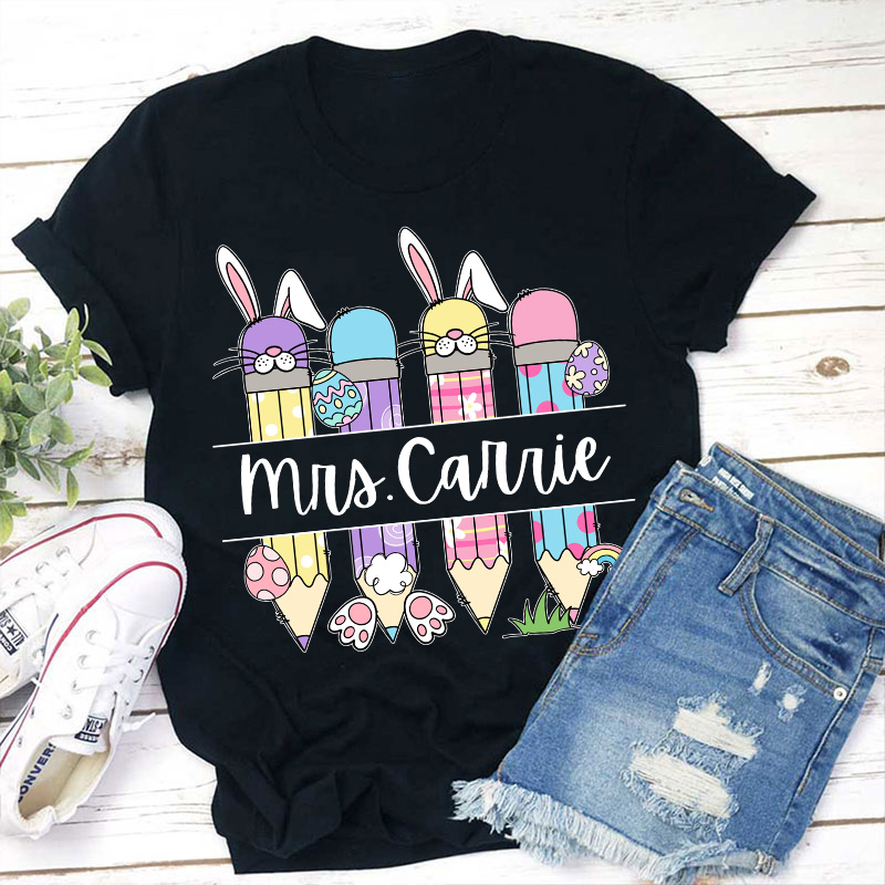 Personalized Easter Name Teacher T-Shirt