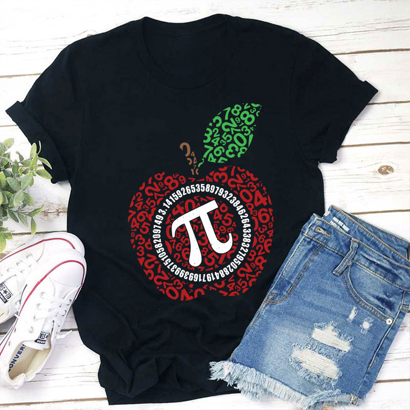 Apple Pi Teacher T-Shirt Sale-Teachersgram