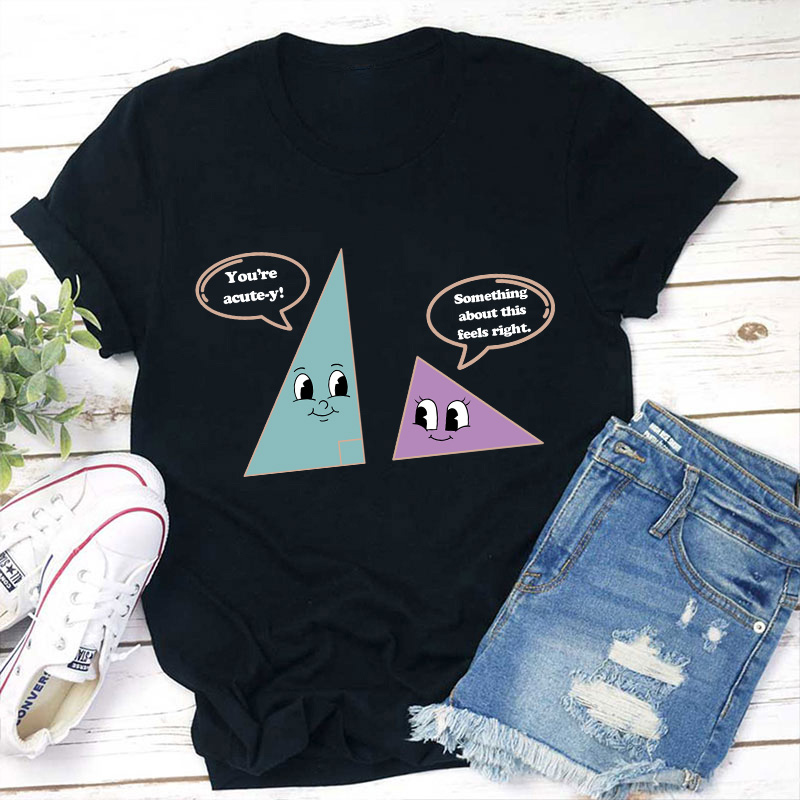 Something About This Feels Right Teacher T-Shirt Sale-Teachersgram