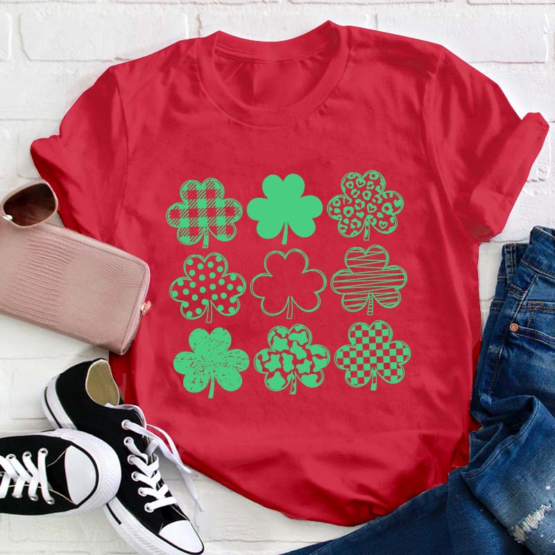 Cute Lucky Shamrock Teacher T-Shirt