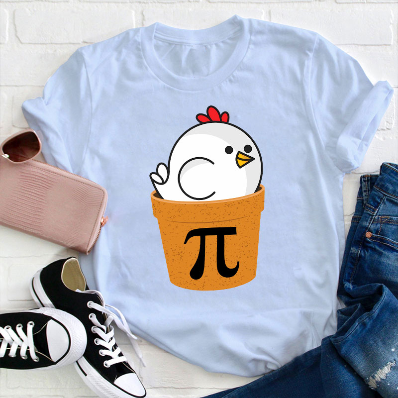 Chicken Pot Pi Day Teacher T-Shirt