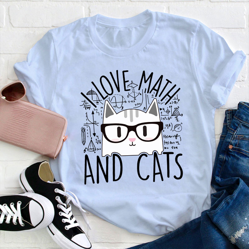 I Love Math And Cute Cats T-Shirt