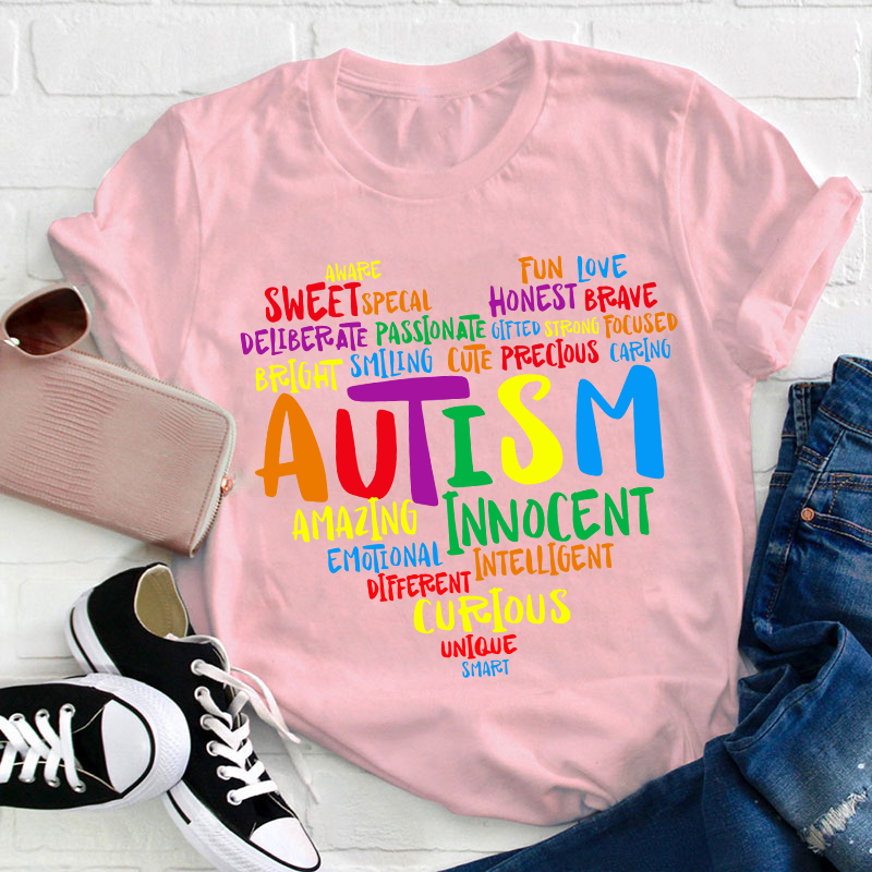 Autism Heart Teacher T-Shirt