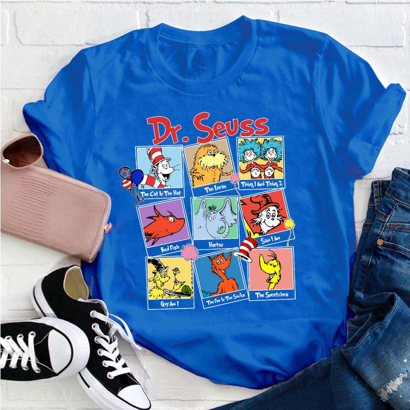 Cartoon Characters Teacher T-Shirt