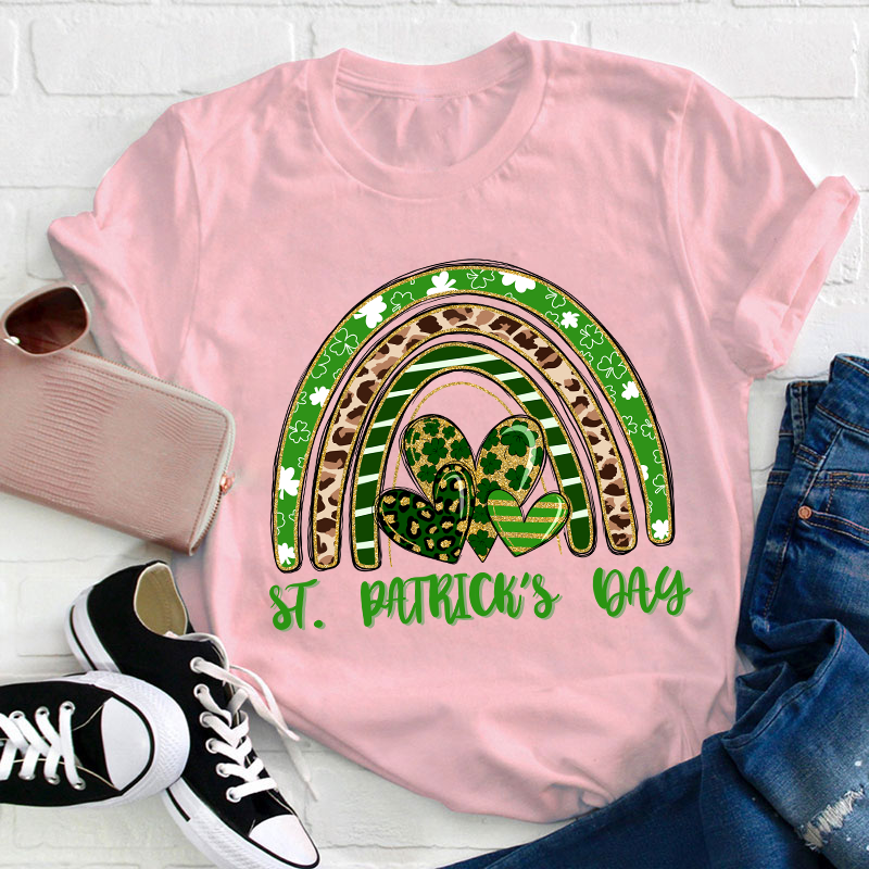 St Patrick's Day Rainbow Teacher T-Shirt